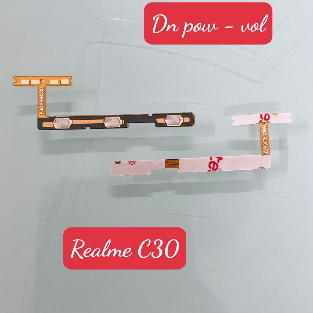 Dây cáp nguồn, mạch nút mở nguồn power on off realme c30, RMX3581 ...