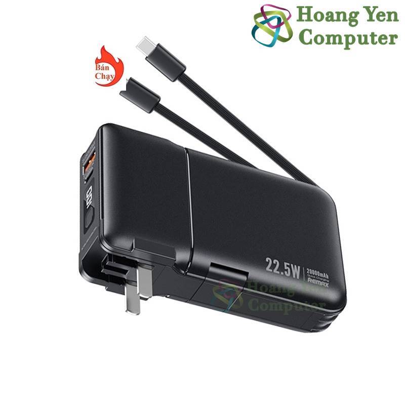 [Có CCC] Sạc Dự Phòng Remax RPP-267 20000Mah (Sạc Nhanh QC3.0, VOOC 2.0, PD20W), Tích Hợp Cáp Sạc, Nguồn Sạc Trực Tiếp