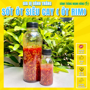 SỐT ỚT SIÊU CAY chai 150g - Ớt rim mật ong - Bánh tráng Mạnh Hùng