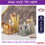 Khay nhựa trong suốt 3 ngăn đựng mỹ phẩm, đựng đồ đa năng để bàn