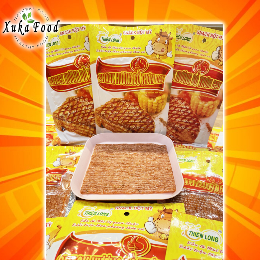 (10 gói) Snack Hương Bò Thơm Cay Miếng chuẩn vị tuổi thơ, snack bò ...