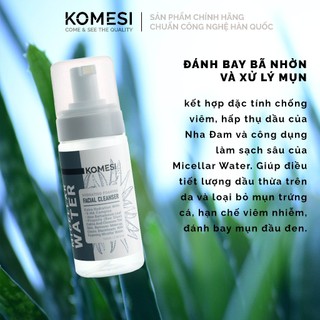 Bọt Nha Đam Tẩy Trang Rửa Mặt Cấp Ẩm KOMESI – MICELLAR WATER HYDRATING FOAMING FACIAL CLEANSER