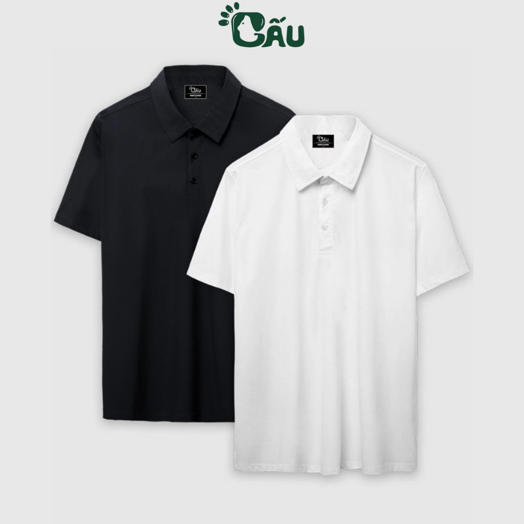 Áo thun polo thể thao Nam Gấu 194 vải thun lạnh co dãn 4 chiều, cổ trụ lá from regular fit – PL Lạnh Trơn