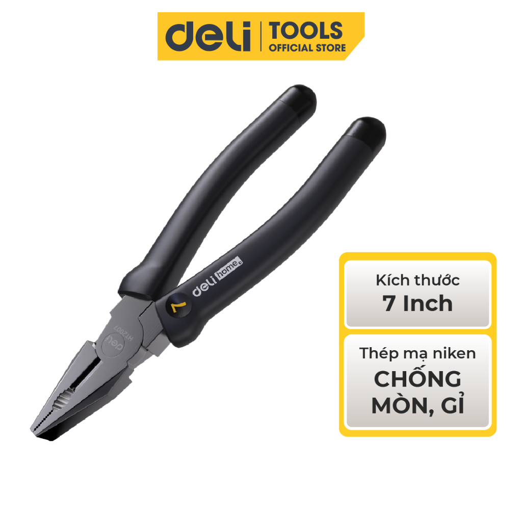 Kìm Đa Năng Deli Tools Kích Thước 7 inch Chất Liệu Thép Cacbon Chống ...