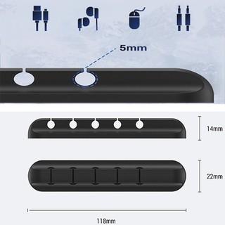Kẹp cố định dây điện , dây sạc , miếng dán silicon dán vào bàn làm việc nhỏ gọn dễ sử dụng