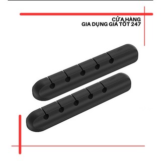 Kẹp cố định dây điện , dây sạc , miếng dán silicon dán vào bàn làm việc nhỏ gọn dễ sử dụng