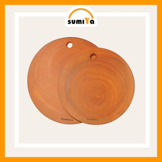 [COMBO 2 THỚT TRÒN SUMIYA CHO THỨC ĂN CHÍN VÀ SỐNG] Thớt tròn gỗ xà cừ thớt gỗ tự nhiên kháng khuẩn