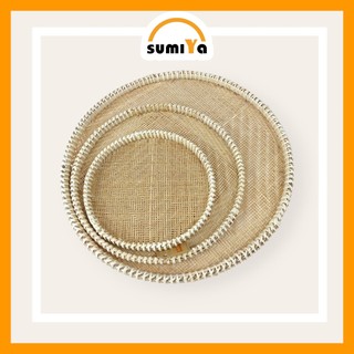 Mẹt tre viền mây đan thưa cao cấp SUMIYA, nguyên liệu tự nhiên thân thiện với môi trường, để thức ăn