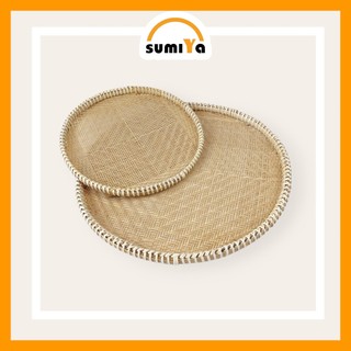 Mẹt tre viền mây đan thưa cao cấp SUMIYA, nguyên liệu tự nhiên thân thiện với môi trường, để thức ăn