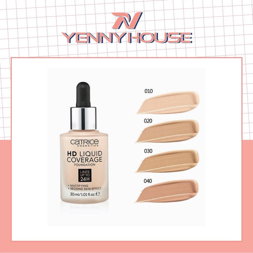 Kem Nền Catrice Hd Liquid Coverage 24h 30ml 