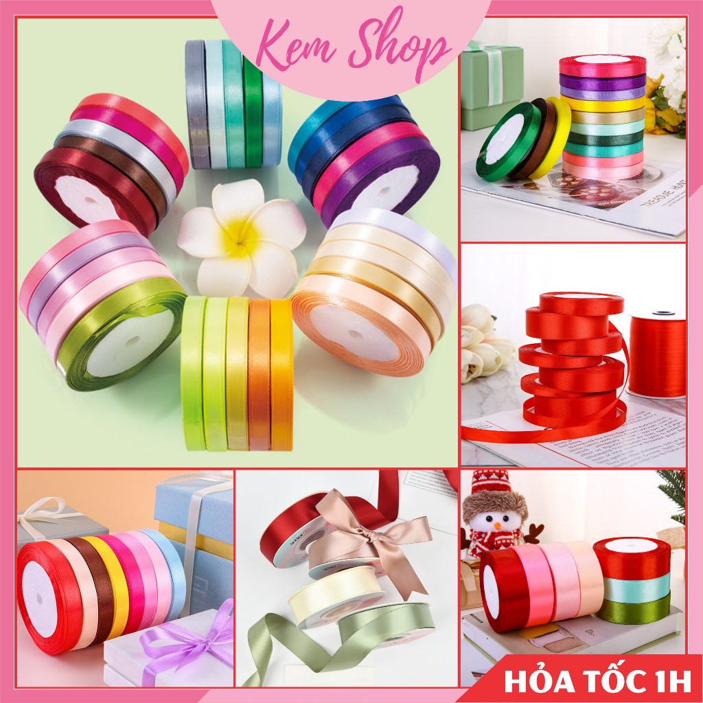 Ruy băng lụa trang trí giỏ quà, hộp quà loại đẹp - Kemshop K359