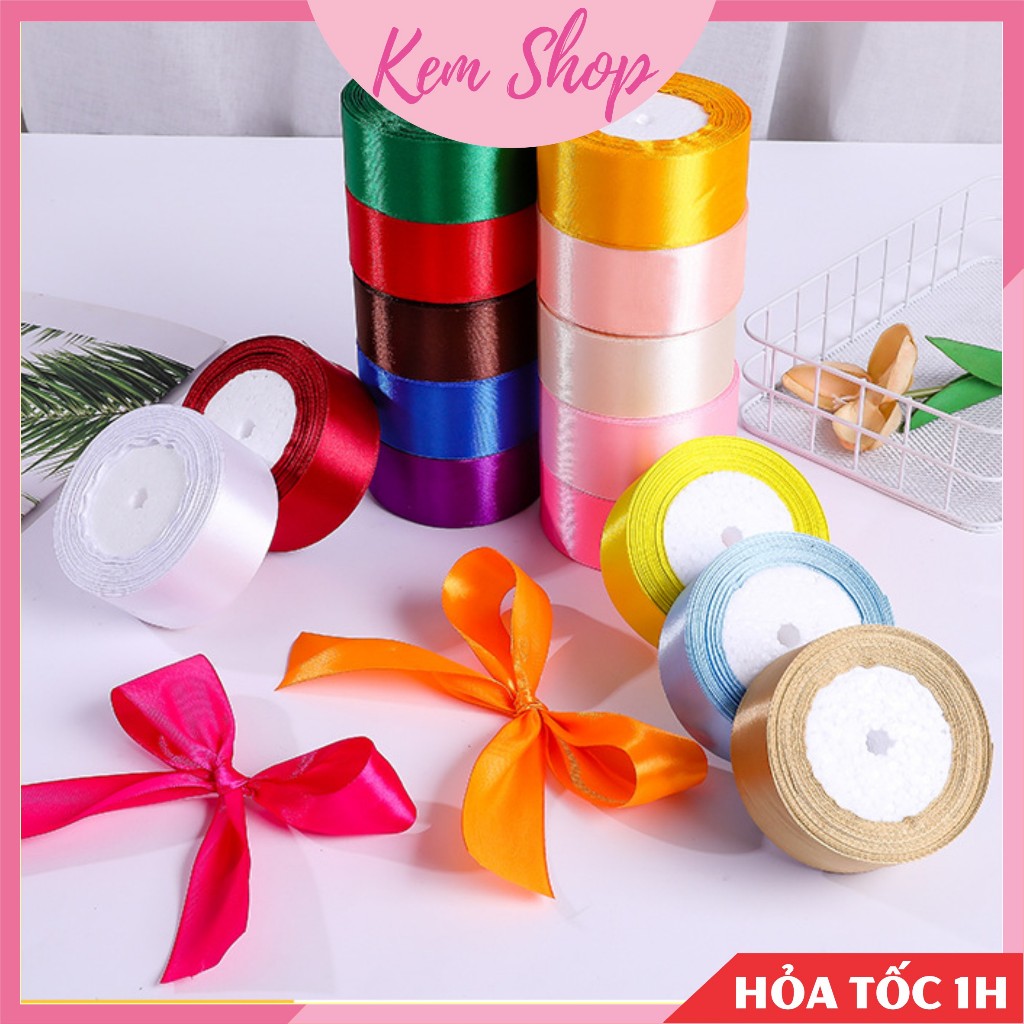 Ruy băng lụa trang trí giỏ quà, hộp quà loại đẹp - Kemshop K359
