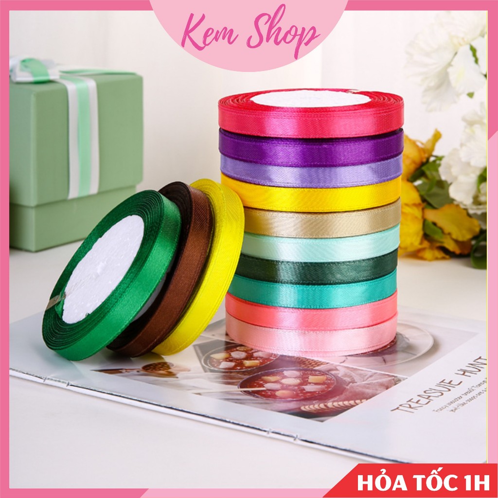 Ruy băng lụa trang trí giỏ quà, hộp quà loại đẹp - Kemshop K359