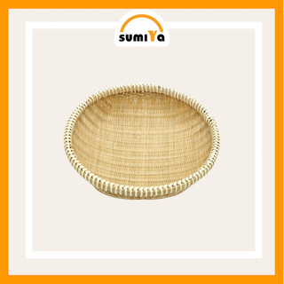 Rá tre, Rổ tre viền mây cao cấp hình tròn SUMIYA, nguyên liệu tự nhiên thân thiện môi trường, trang trí, để thức ăn