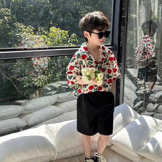 Áo sơ mi cộc tay cho bé Batala kids, Sơmi mùa hè trẻ em họa tiết hoa lãng tử cho bé từ 10-25kg - SOMI HOADODEN
