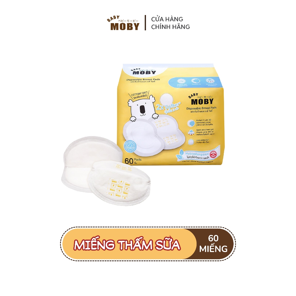 Ảnh Miếng Lót Thấm Sữa Moby Baby Siêu Thấm Hút Chống Tràn Thoáng Khí 1