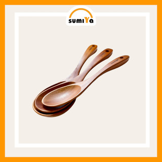 Muỗng canh gỗ SUMIYA, vá canh gỗ tự nhiên, vá múc canh gỗ tự nhiên