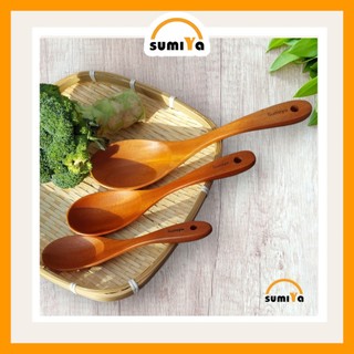 Muỗng canh gỗ SUMIYA, vá canh gỗ tự nhiên, vá múc canh gỗ tự nhiên