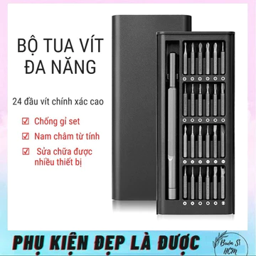Bộ tua vít 24 đầu, tua vít 25 chi tiết tiện lợi, chất liệu cao cấp, không gỉ set, bộ tua vít nhỏ
