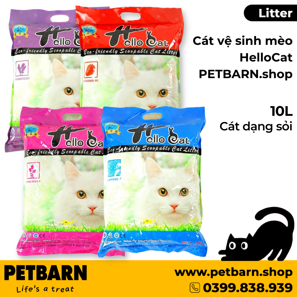 Cát vệ sinh cho mèo HelloCat Bentonite Cat Litter 10L PETBARN