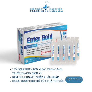 Men ENTER GOLD VIPSPHARMA - Bổ Sung Lợi Khuẩn, Giảm Rối Loạn Tiêu Hóa, Ăn Uống Không Tiêu, Đi Ngoài Phân Sốn