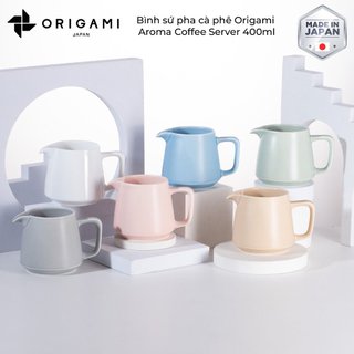 [ORIGAMI JAPAN] Bình sứ pha cà phê Origami Aroma Coffee Server 400ml