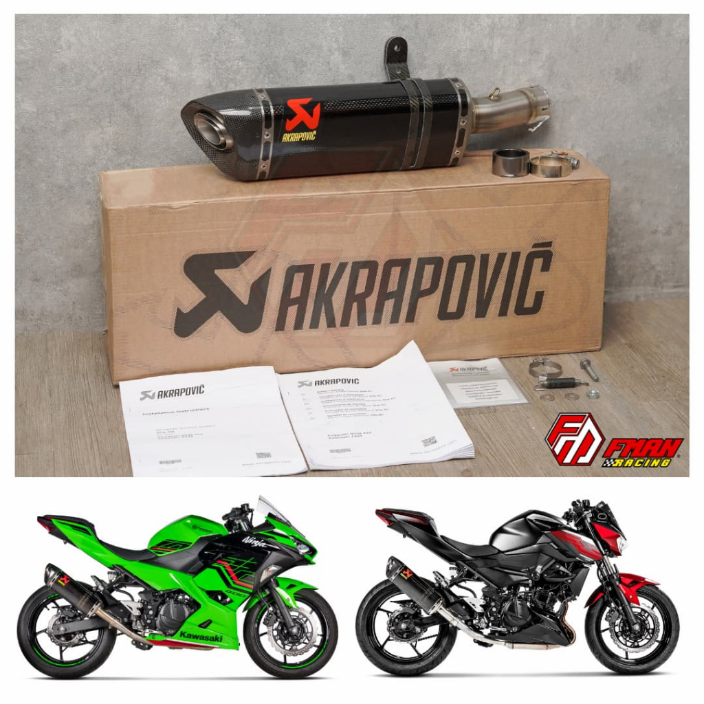 PÔ AKRAPOVIC SLIPON NINJA 400 Z400 CARBON CHÍNH HÃNG Shopee Việt Nam