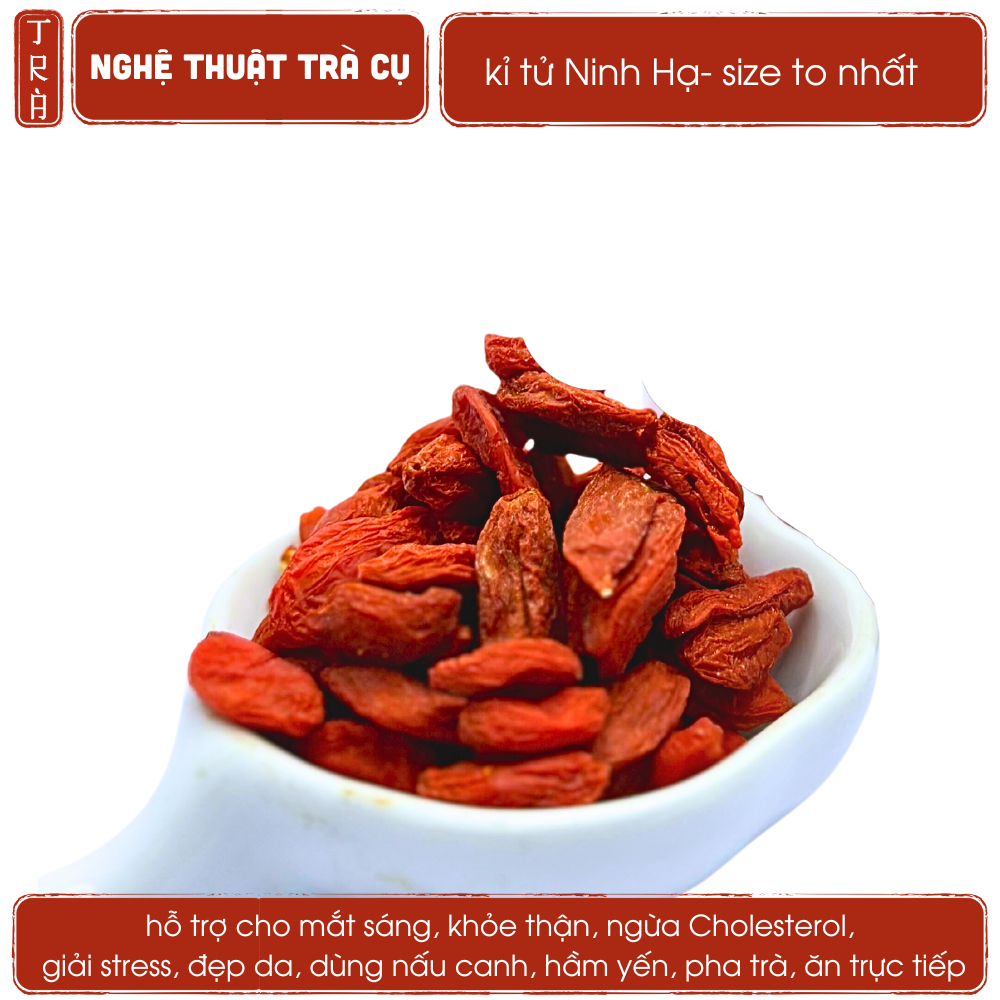 KỈ TỬ NINH HẠ 100gr-500gr - loại hạt lớn nhất đóng hủ kín đầy đủ thông tin sản phẩm