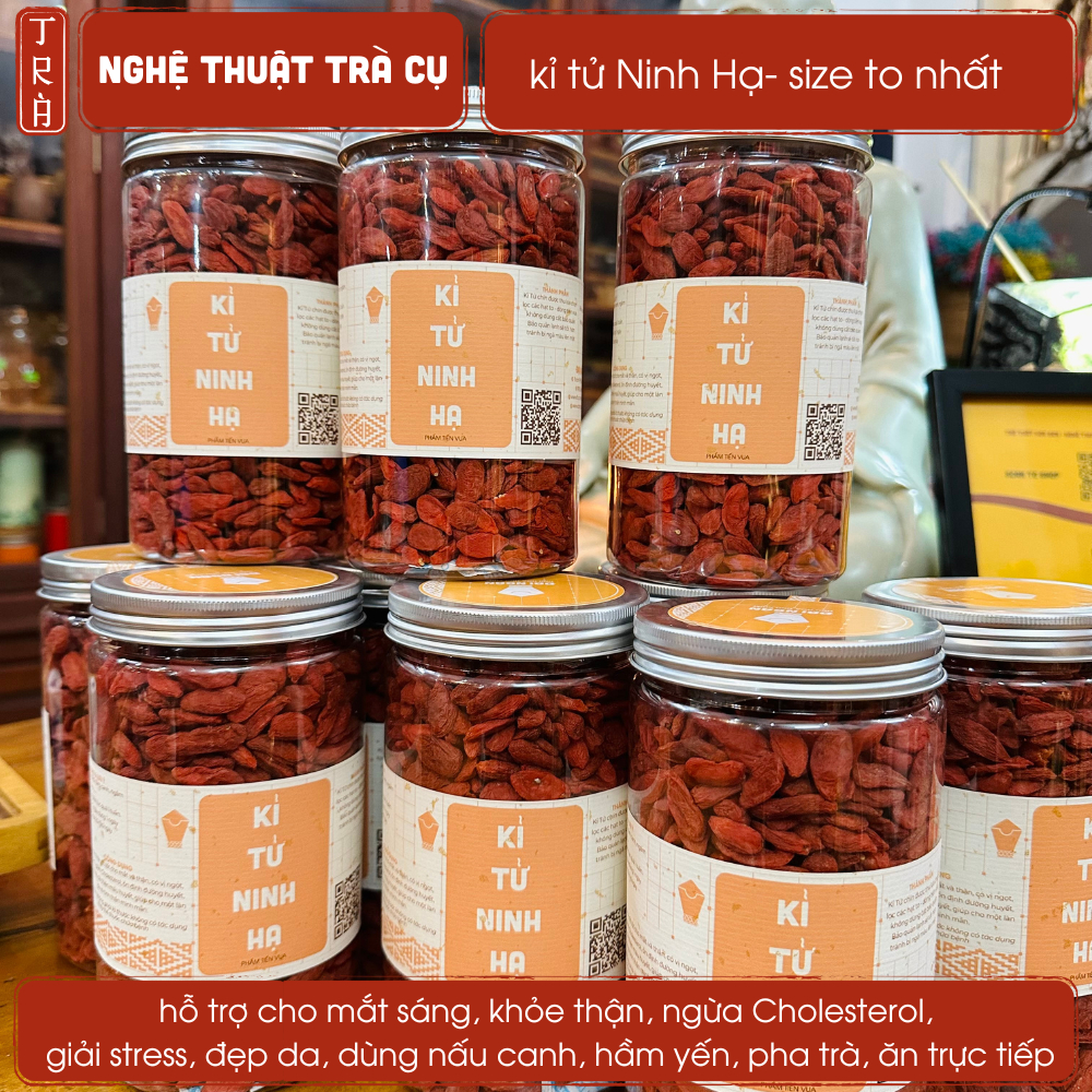 KỈ TỬ NINH HẠ 100gr-500gr - loại hạt lớn nhất đóng hủ kín đầy đủ thông tin sản phẩm