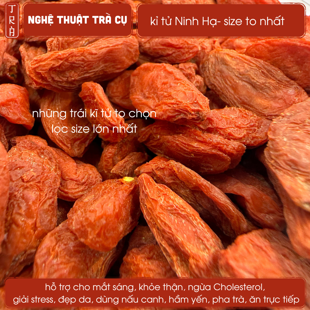 KỈ TỬ NINH HẠ 100gr-500gr - loại hạt lớn nhất đóng hủ kín đầy đủ thông tin sản phẩm