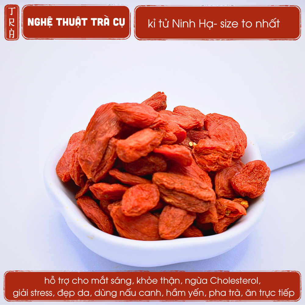 KỈ TỬ NINH HẠ 100gr-500gr - loại hạt lớn nhất đóng hủ kín đầy đủ thông tin sản phẩm