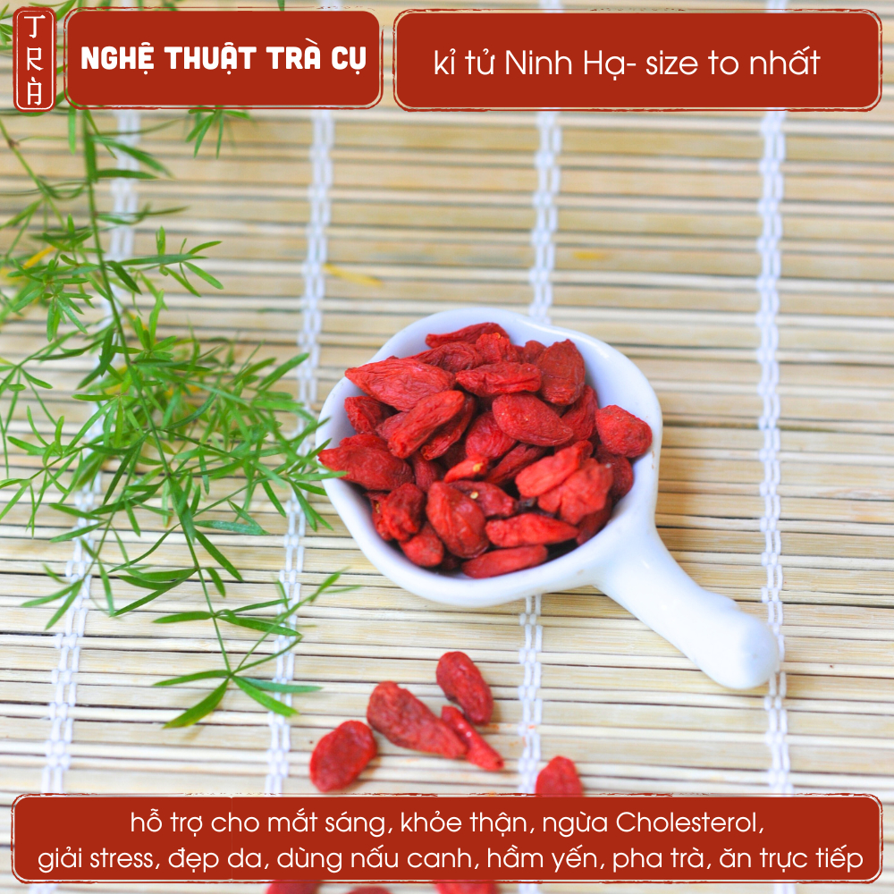 KỈ TỬ NINH HẠ 100gr-500gr - loại hạt lớn nhất đóng hủ kín đầy đủ thông tin sản phẩm
