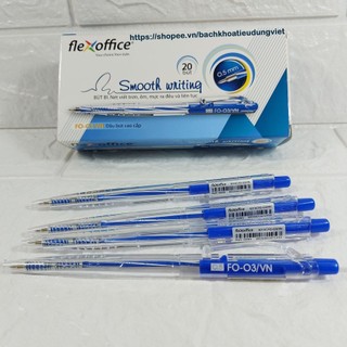 [Combo 5 cây] Bút Bi Flexoffice FO-03/VN màu xanh