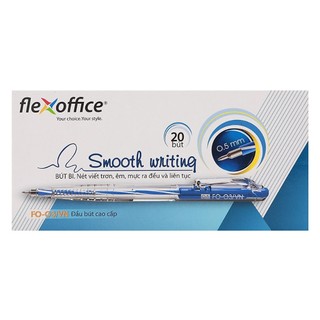 [Combo 5 cây] Bút Bi Flexoffice FO-03/VN màu xanh