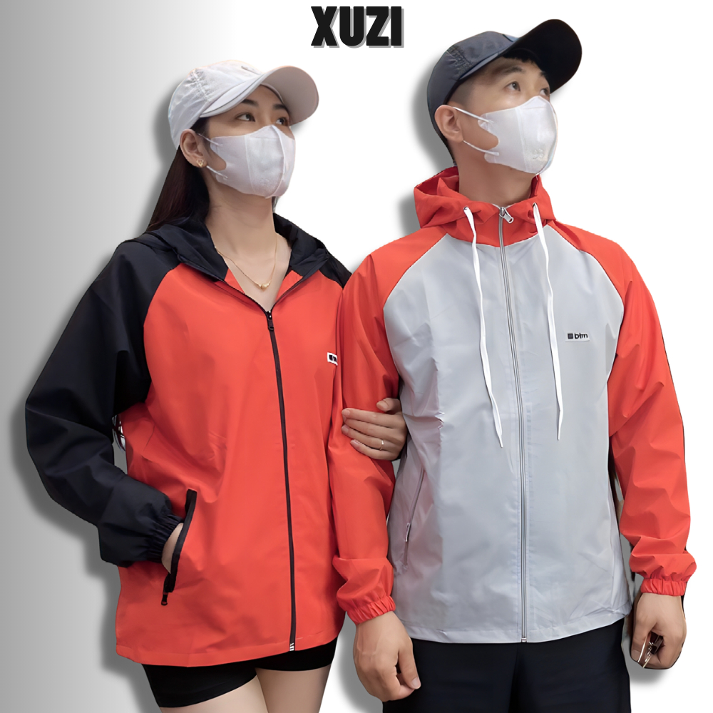 Áo khoác gió dù nam nữ, áo khoác cặp đôi raglan phối màu khoác ngoài tráng bạc 2 lớp chống nước mẫu mới nhất 2023