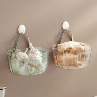 Giỏ Đựng Hành Gừng Tỏi Hộp Đựng Rau Củ Treo Tường - Dụng Cụ Đựng Sắp Xếp Nhà Bếp Phụ Kiện Phòng Tắm Gia Đình Không Ổ Cắm