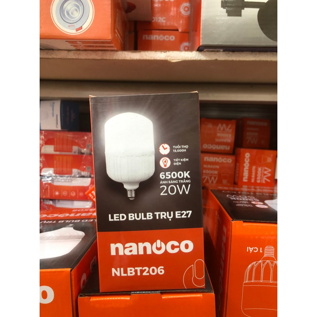 Bóng led trụ 20/30/40/50w Nanoco ánh sáng trắng | Shopee Việt Nam