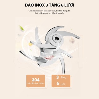 (Dao 6 cánh) Máy xay thực phẩm mini đa năng Samono SW-MC200, dung tích 300ml, công suất 200W - BH12T