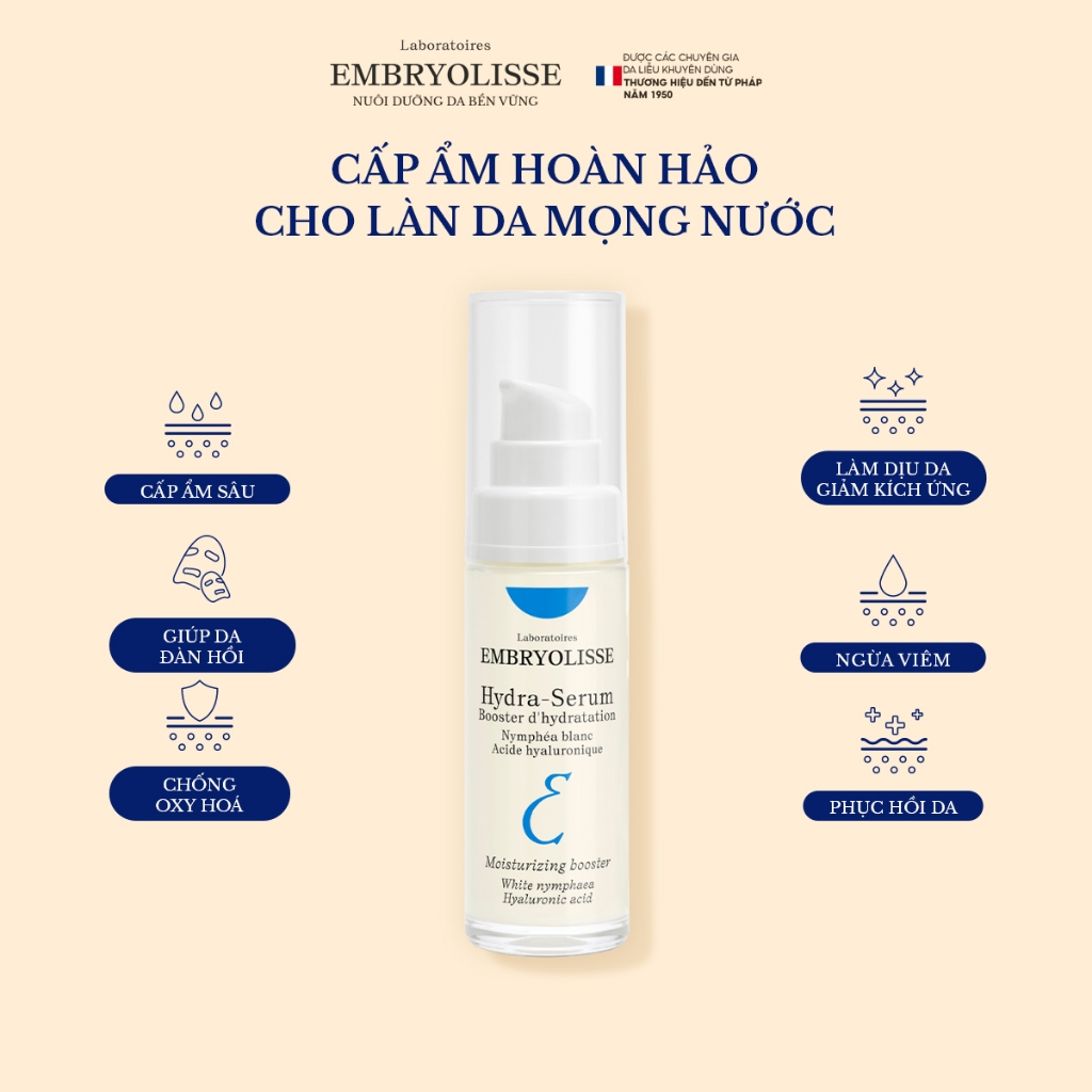 Ảnh Serum double HA cấp ẩm đa tầng Embryolisse Hydra Serum 30ml 3