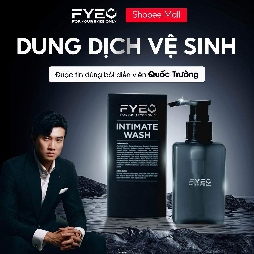 Dung dịch vệ sinh nam FYEO khử mùi, làm sạch - Hương nước hoa Pháp cao cấp  chính hãng với 3 tầng hương ĐẶC BIỆT có 1-0-2