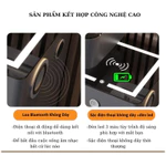 Bàn Phấn, Bàn Trang Điểm Sang Trọng và Thông Minh,Sạc Không Dây Gương Led Cảm Ứng 3 màu, Loa Bluetooth, 2 Cổng USB T03 — ảnh 7