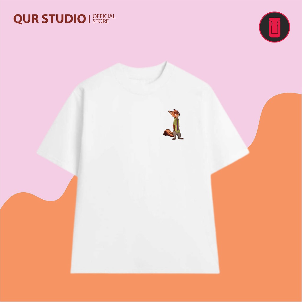 Áo Thun Cặp Đôi Zootopia Cô Thỏ và Chú Cáo Chất Liệu 100% Cotton 2 Chiều Bởi QUR STUDIO V1.0