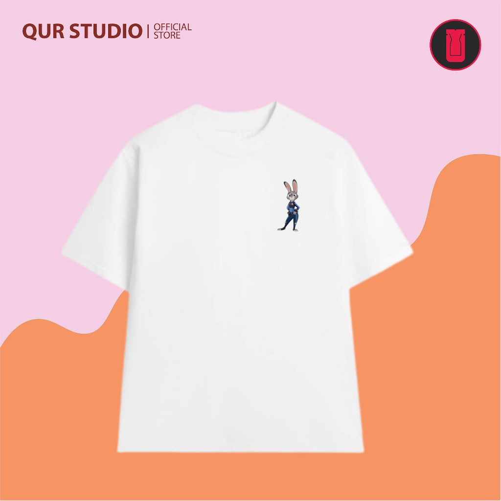 Áo Thun Cặp Đôi Zootopia Cô Thỏ và Chú Cáo Chất Liệu 100% Cotton 2 Chiều Bởi QUR STUDIO V1.0