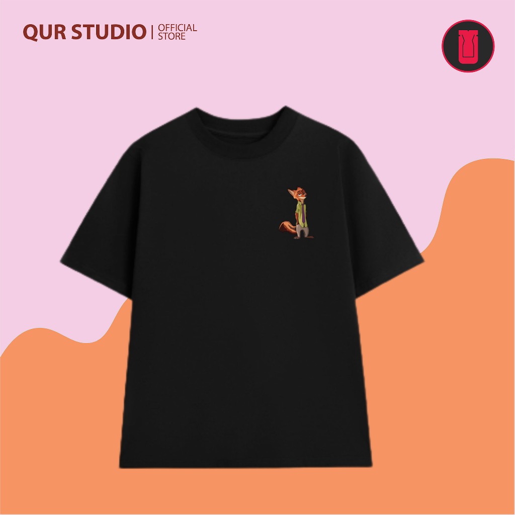 Áo Thun Cặp Đôi Zootopia Cô Thỏ và Chú Cáo Chất Liệu 100% Cotton 2 Chiều Bởi QUR STUDIO V1.0