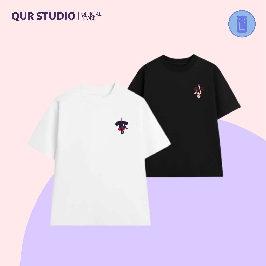 Áo Thun Cặp Đôi Spiderverse, Nhện Nam và Nhện Nữ Chất Liệu 100% Cotton 2 Chiều Bởi QUR STUDIO V2.0