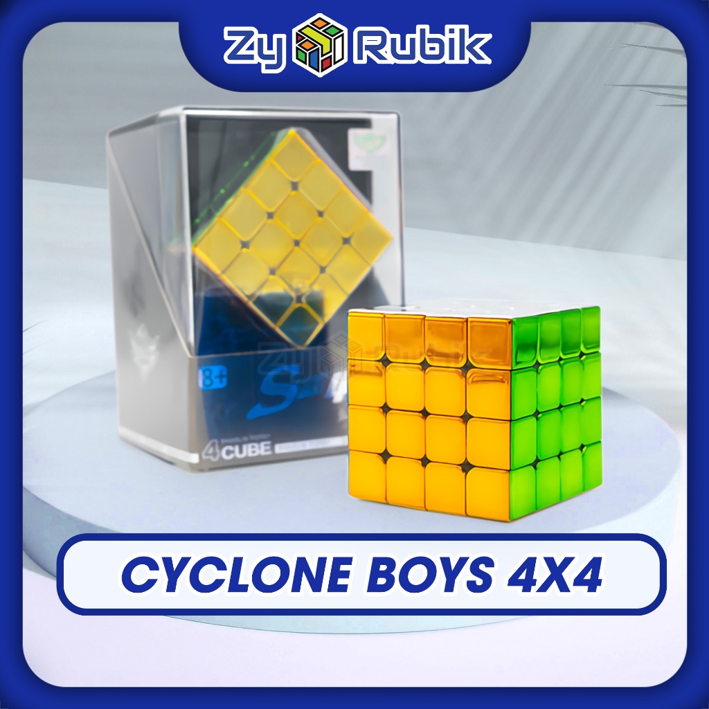 Rubik 4x4x4 Cyclone Boys Metallic Có Nam Châm- Rubic Gương 4 Tầng Đồ ...