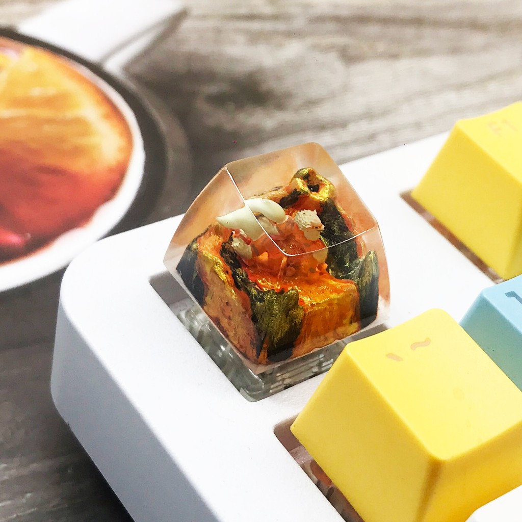 Arcanine keyccap, Anime keycaps, Cute keycaps, Custom resin keycap ...