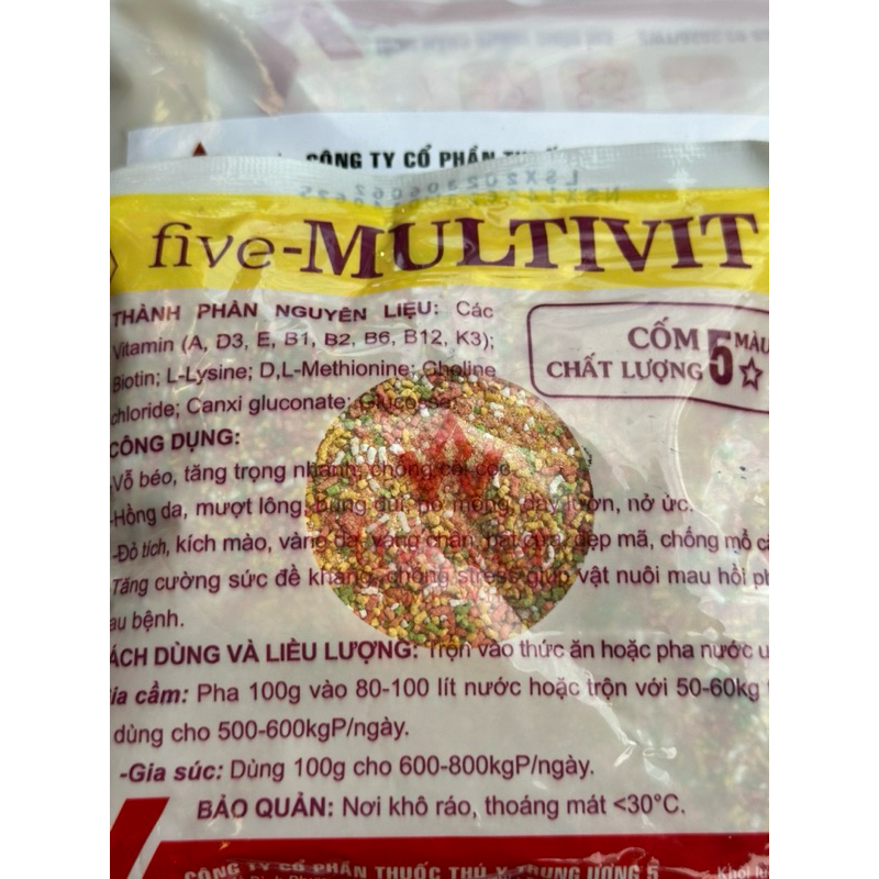 cốm tăng trọng dùng trong thú y gói 100g
