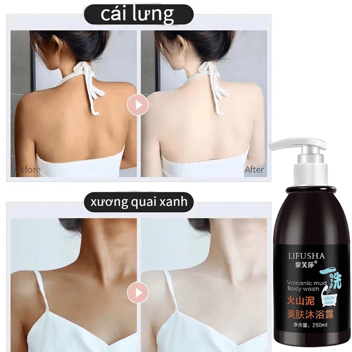 Brightening White Moisturizing Body Wash Exfoliator – 250 ml – 5