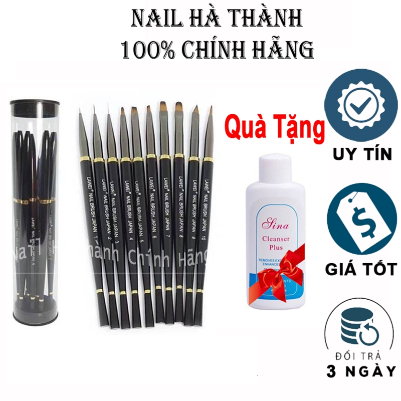 Bộ cọ vẽ móng nail Lawei 10 cây đủ cọ vẽ trang trí móng (Hàng chuẩn